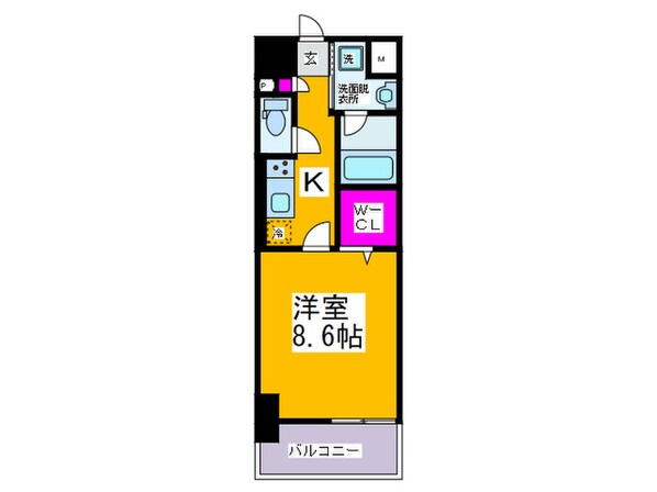 スタシオン俊徳道の物件間取画像